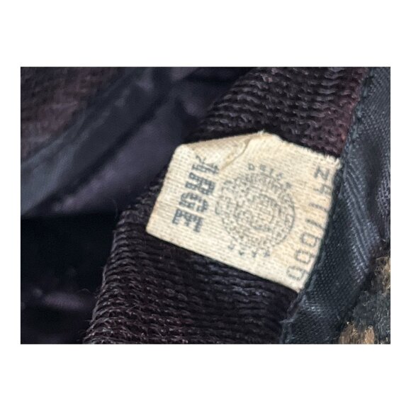 Vintage 1960s Faux Fur Plaid Fedora Hat Brown Orange w/ Feather Accent – Union M - Picture 6 of 7